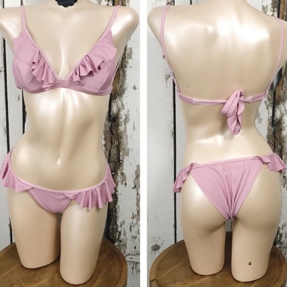 Cupshe Other - NEW Blush Pink Ruffle Bikini 2 Piece Dusty Rose